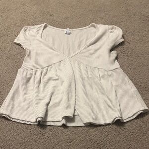 Blue Rain Classic White Knit Top